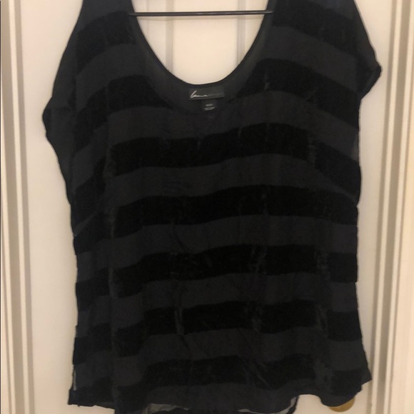 Lane Bryant black top with velvet - Picture 7 of 7